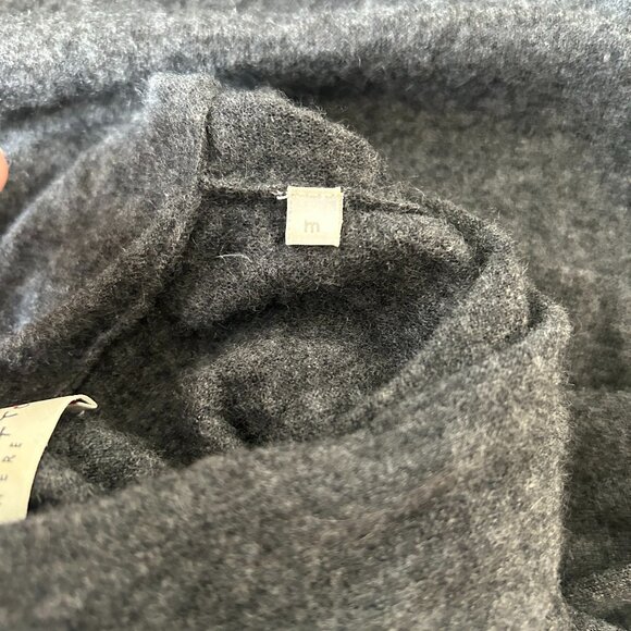 FTC 100% Cashmere Dark Heather Gray Funnel Neck Tank Top Size Medium so soft! - Picture 7 of 7